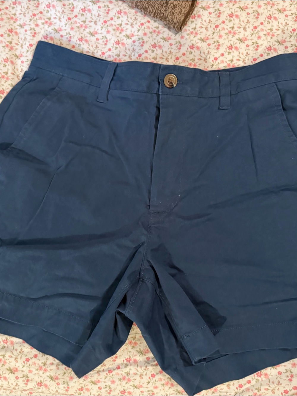 crown & ivy Navy Blue Flat Front Men's Shorts